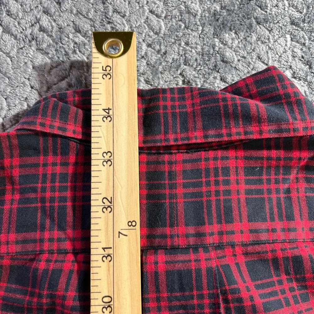 Ralph Lauren‎ Mens Blake Plaid Button Down Shirt Red Black Cotton Size M - Picture 9 of 10